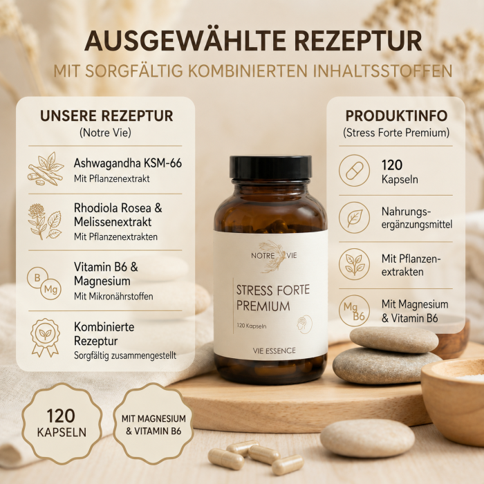 Stress Forte Premium Kapseln – Pflanzlicher Stress-Komplex mit Vitamin B6-5